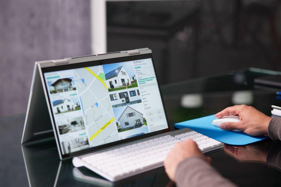 búsqueda de inmuebles desde tablet